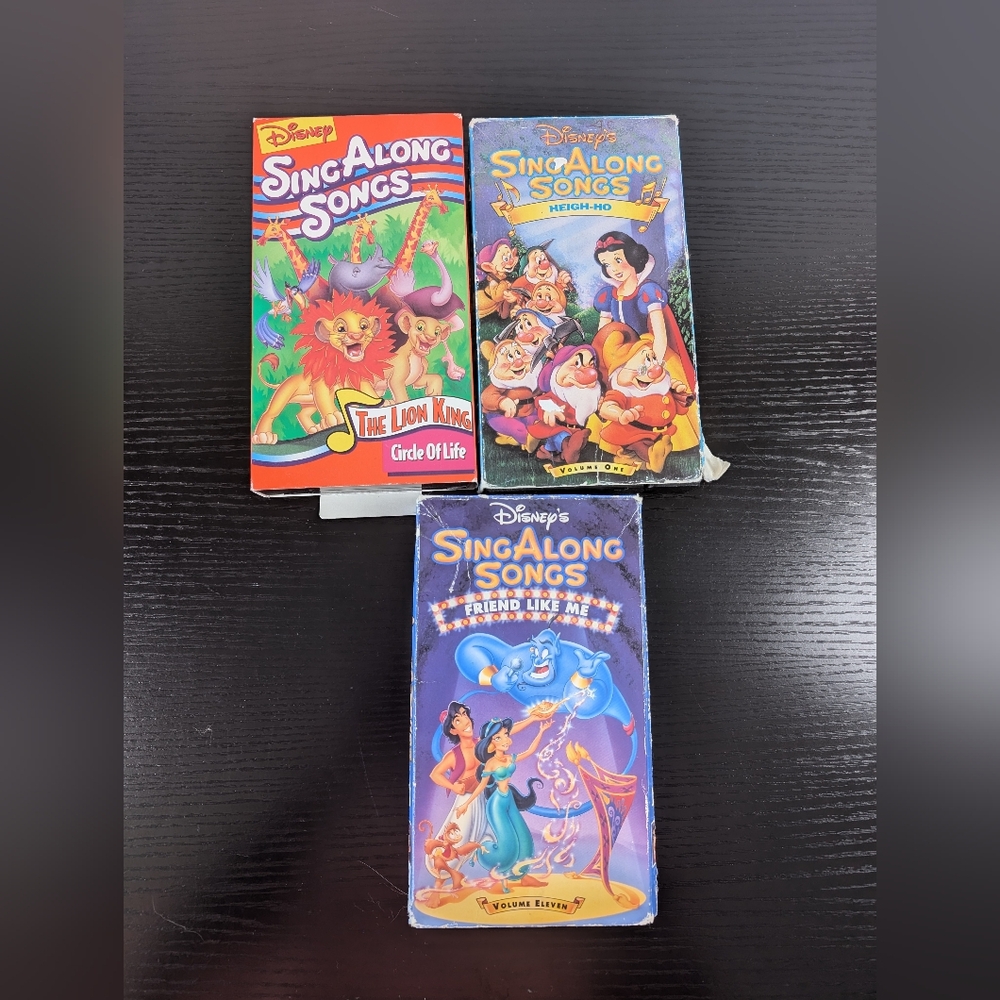 Disney Sing-Along Songs VHS Set